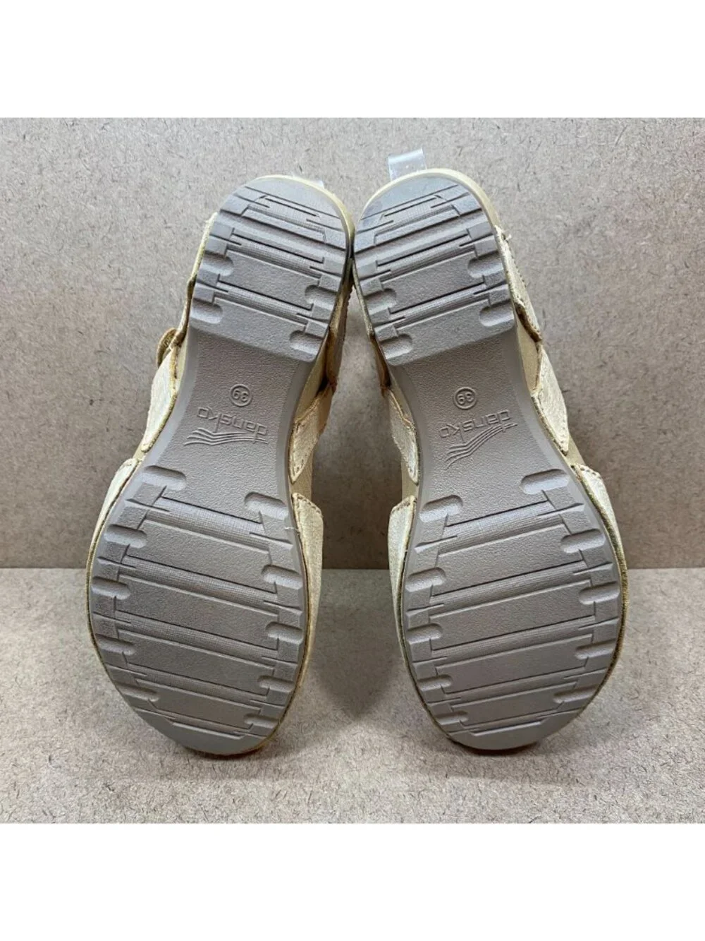 Dansko Womens Tiffani Leather Wedge Sandals Adjustable Strap Size 39 US 8.5